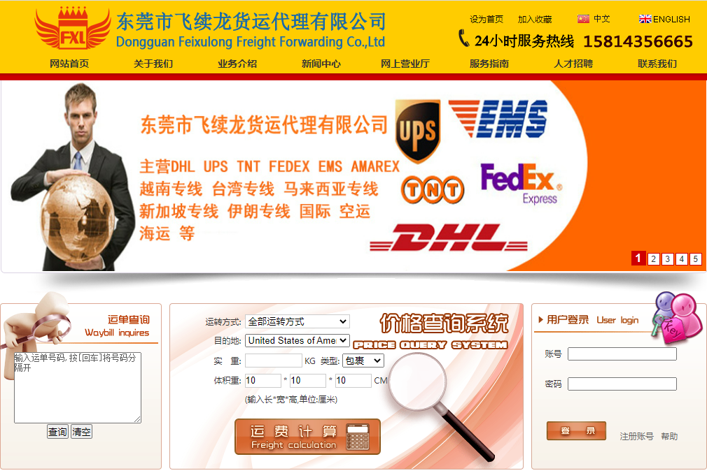 飛續(xù)龍貨運(yùn)代理官方網(wǎng)站設(shè)計制作